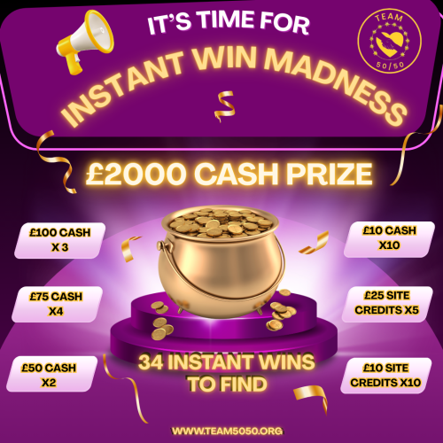 Win £2000 plus find 34 Instant Wins worth £1000!