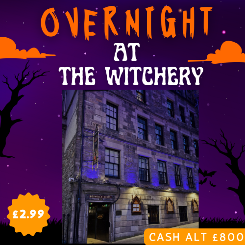 A Spooktacular Overnight at The Witchery (Cash Alt £800)